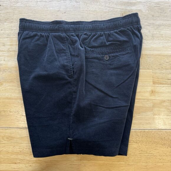 Goodlife Slim Fit Stretch Corduroy Black Short Elastic Waist Old Money Prep Lrg - Picture 5 of 13